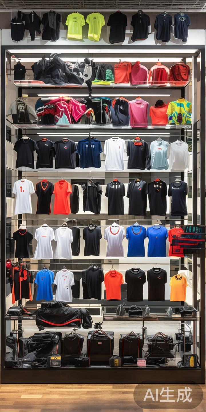 运动服装价格方面，基础款的T恤和运动裤售价大多在2